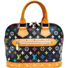 285764AU (S6) Louis Vuitton Satchel Bag Alma PM Monogram Multicolor