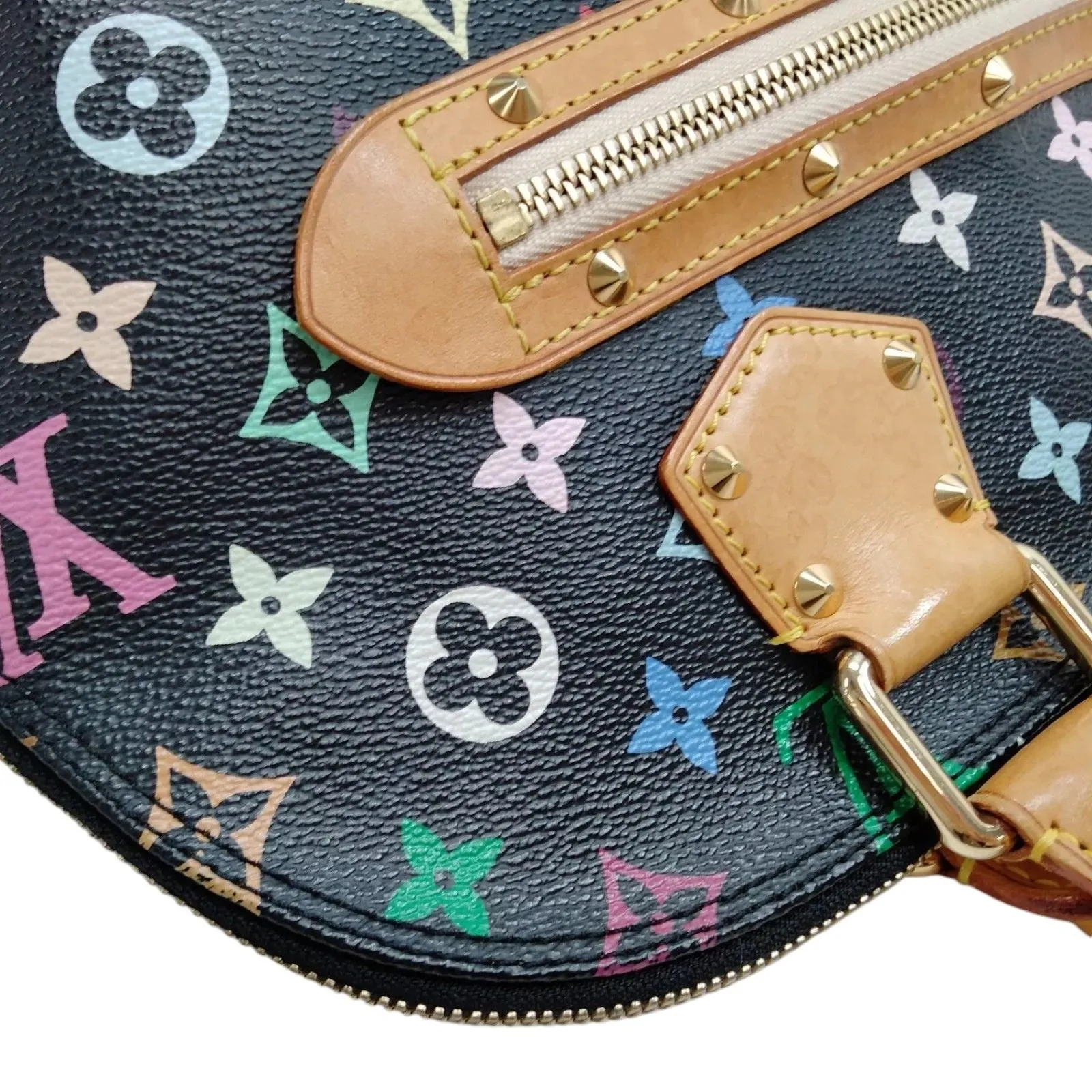 285764AU (S6) Louis Vuitton Satchel Bag Alma PM Monogram Multicolor