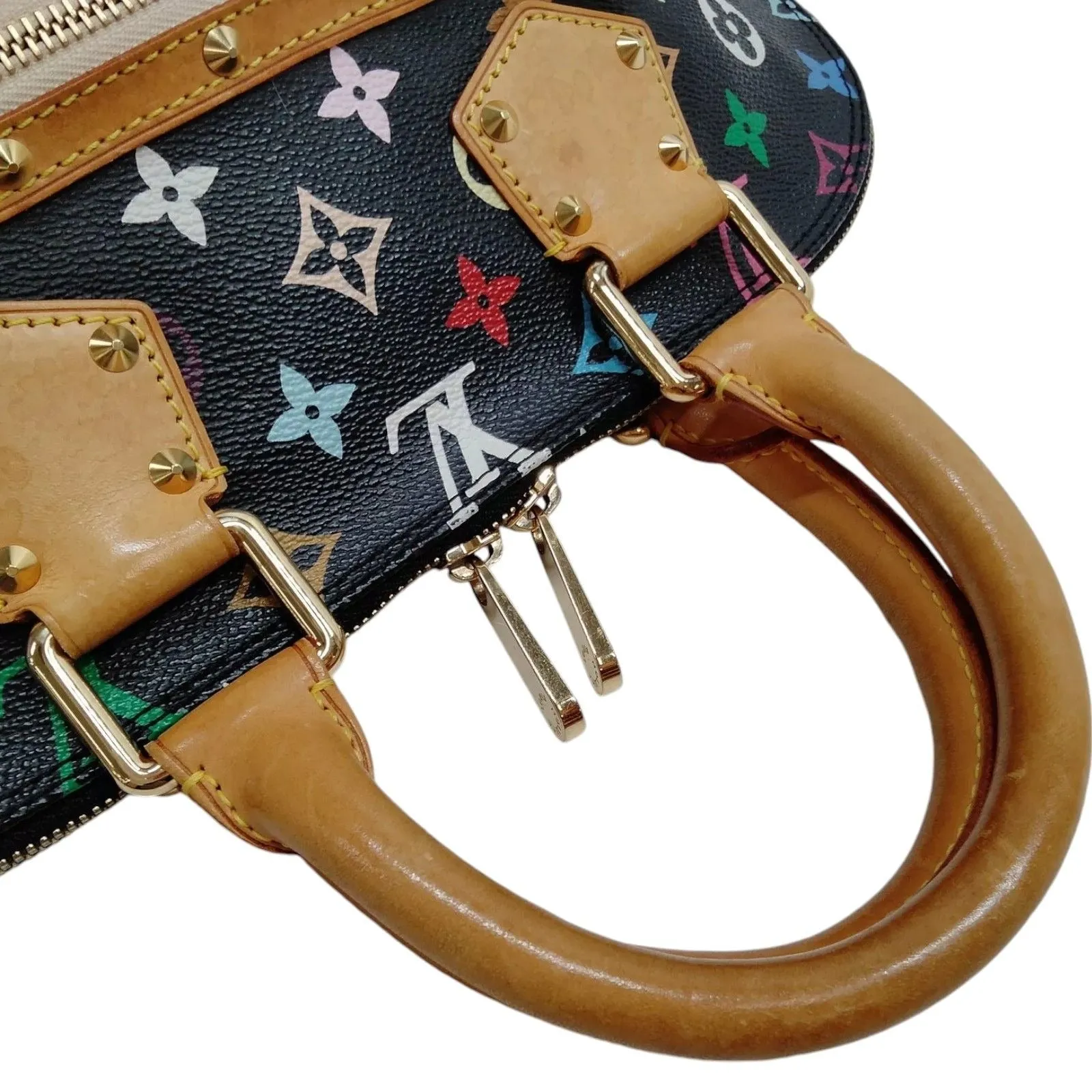 285764AU (S6) Louis Vuitton Satchel Bag Alma PM Monogram Multicolor