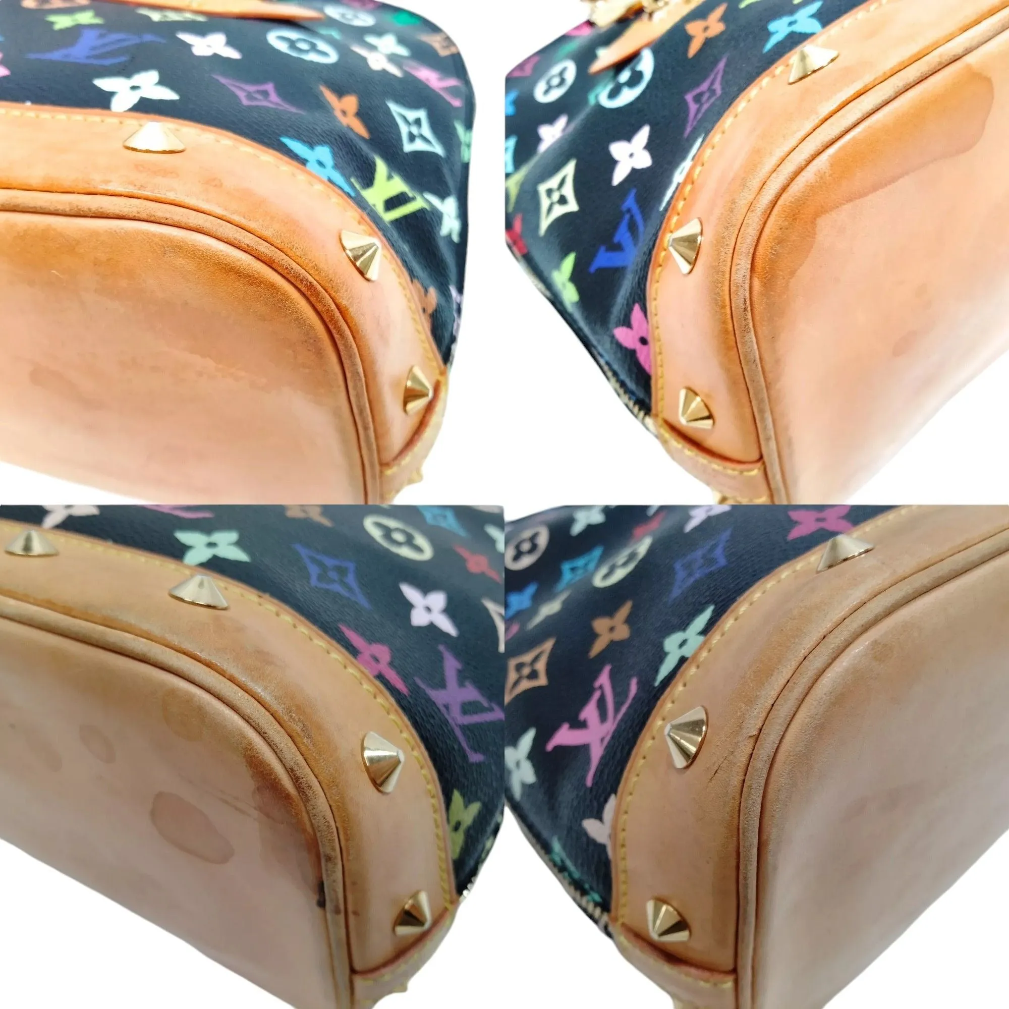 285764AU (S6) Louis Vuitton Satchel Bag Alma PM Monogram Multicolor