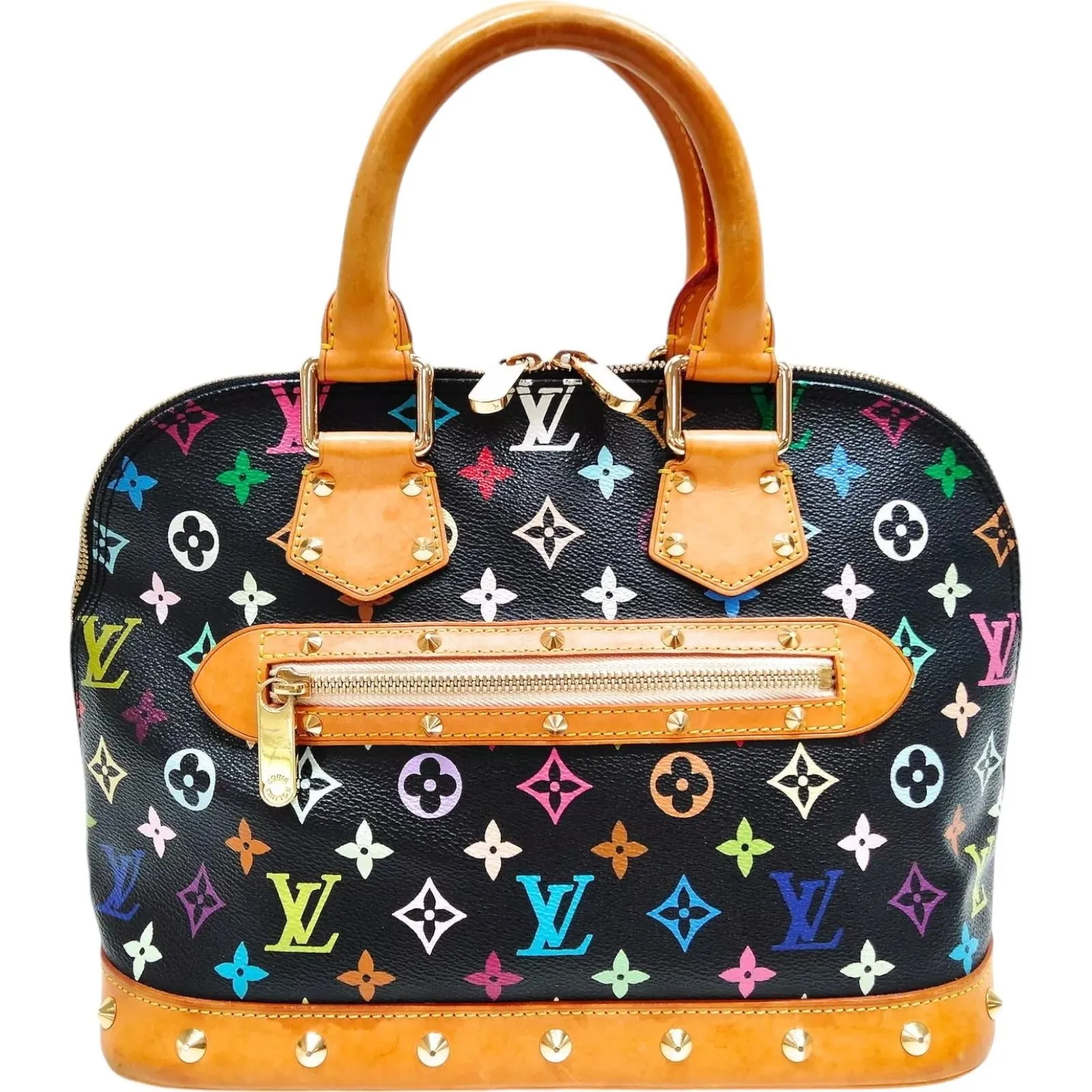 285764AU (S6) Louis Vuitton Satchel Bag Alma PM Monogram Multicolor