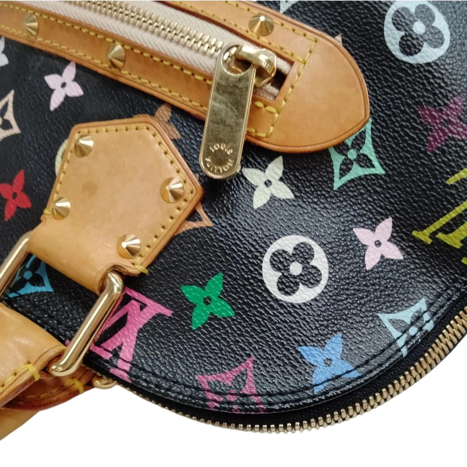 285764AU (S6) Louis Vuitton Satchel Bag Alma PM Monogram Multicolor