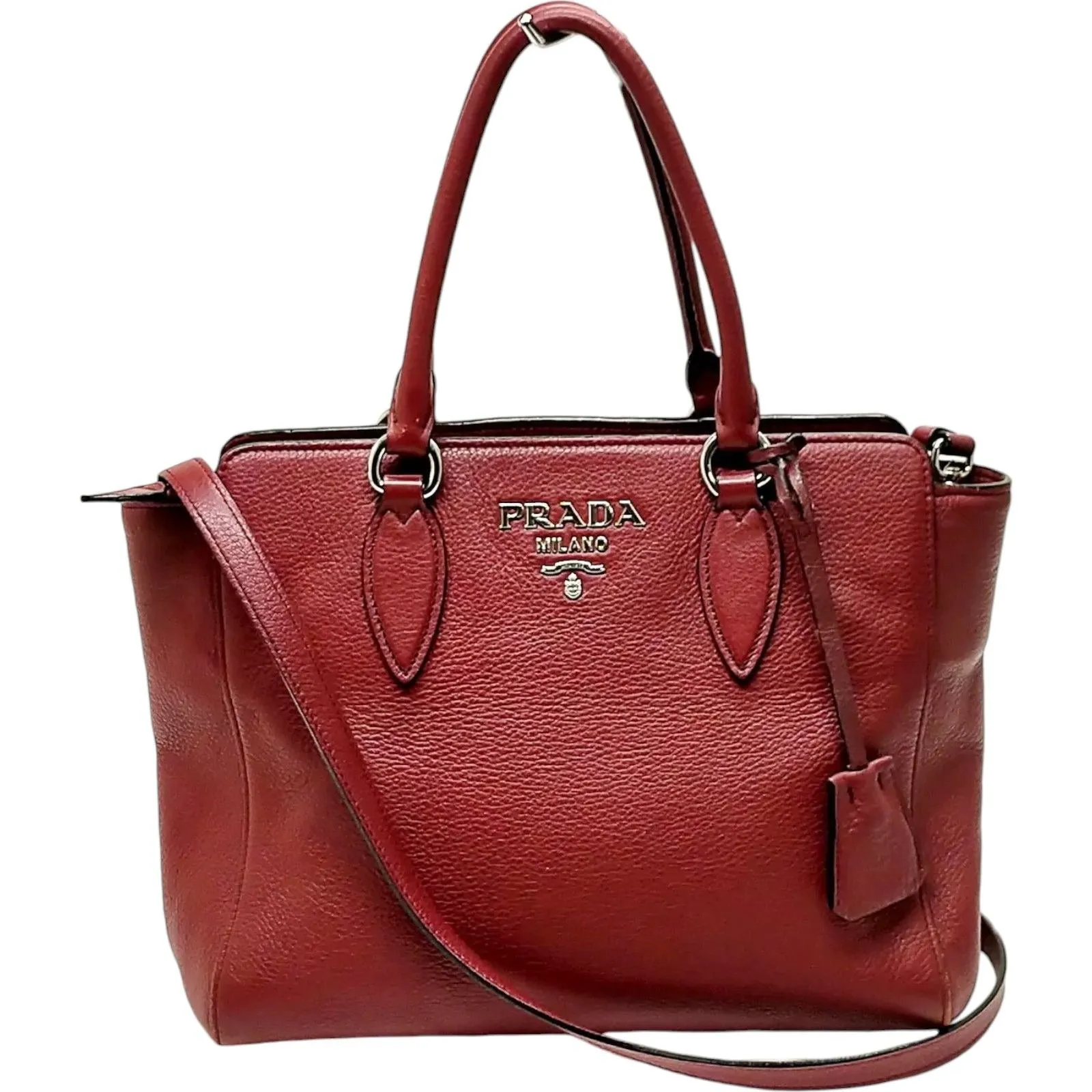 430425AZ (X6) Prada Crossbody Bag Brown Leather