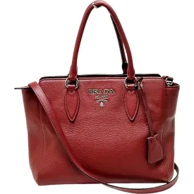 430425AZ (X6) Prada Crossbody Bag Brown Leather