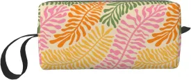 Aesthetic Retro Groovy Flower Makeup Bag Organizer Small Cosmetic Bags Portable Travel Toiletry Bag With Handle Simple Accessories Storage Zipper Pouch For Women Girl