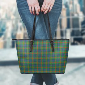 Aiton Tartan Leather Tote Bag