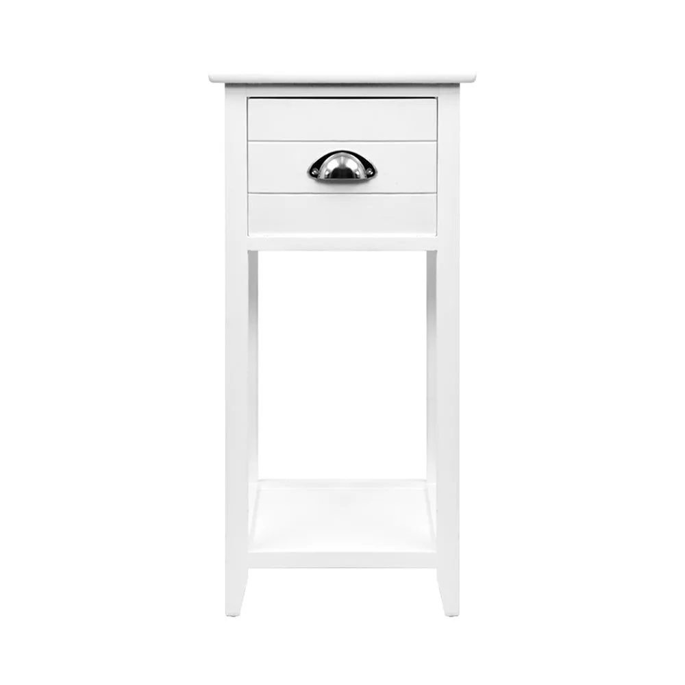 Artiss Bedside Table Vintage - THYME White