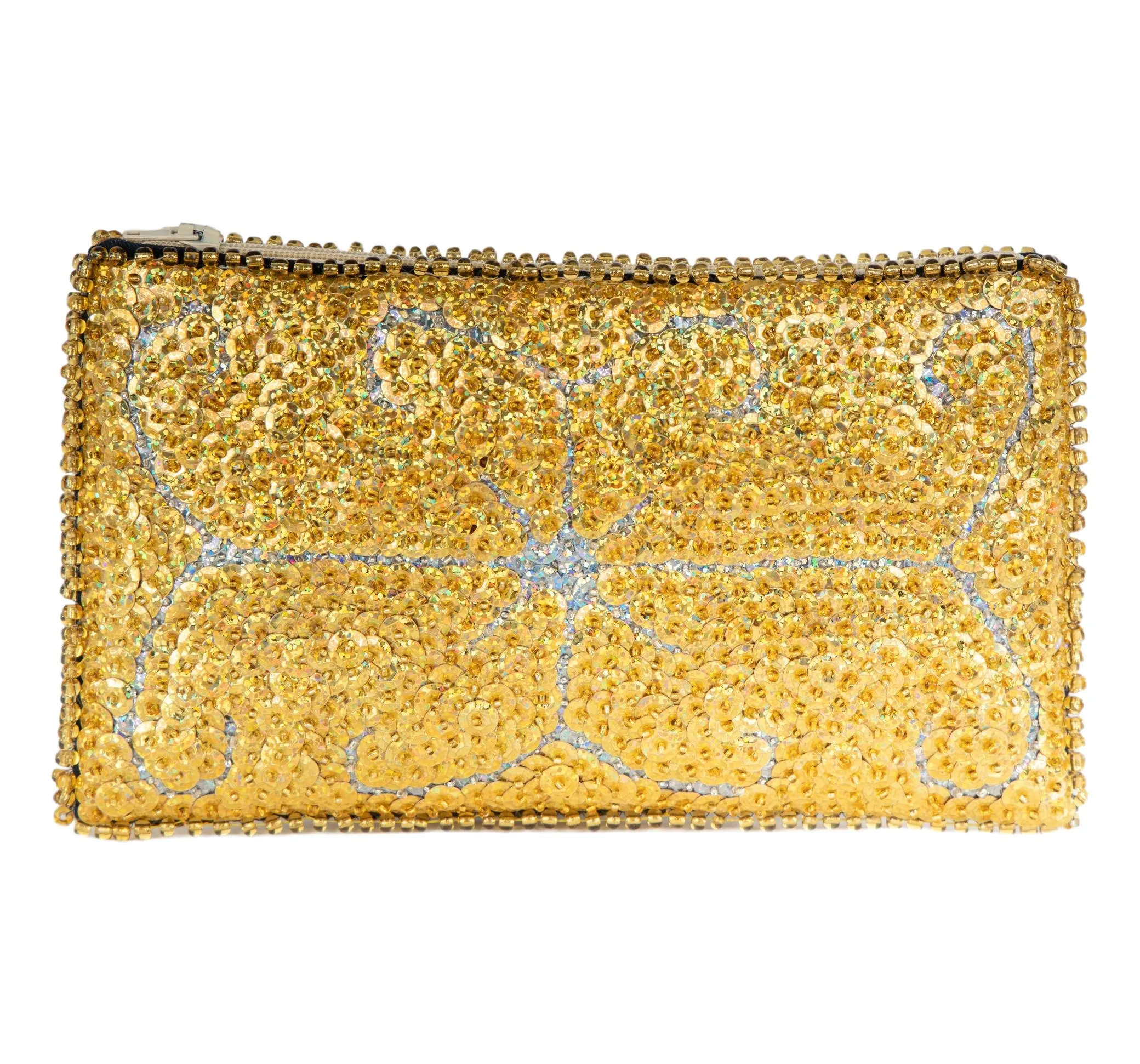 Ayizan Haitian Beaded Clutch - Gold, Silver