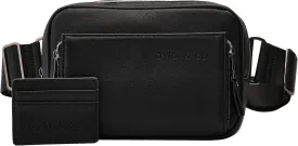 AYLA & CO Women's Fanny Pack Adjustable Belt Bag with Crossbody Style, Magnetic Pocket, Key Leash, and Charging Pocket, Regular Strap 32-46 Inch, Black
