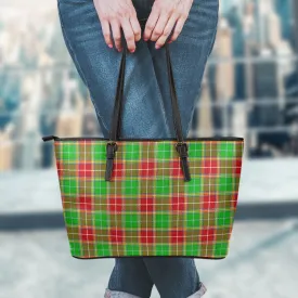 Baxter Modern Tartan Leather Tote Bag