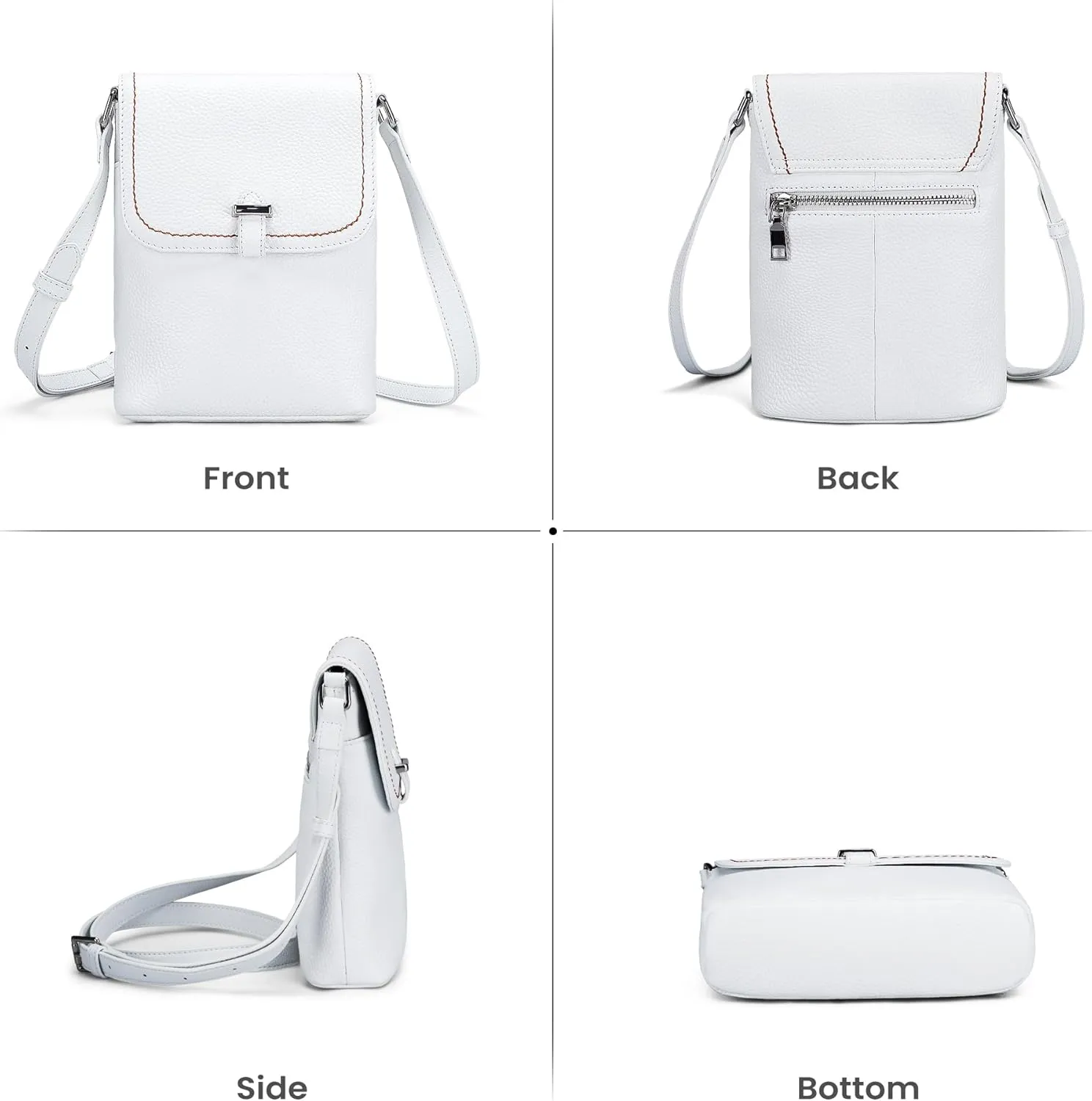 befen Genuine Leather Small Crossbody Bags for Women, Womens Cell Phone Purses Cross body Bag Purse with RFID Card Slots