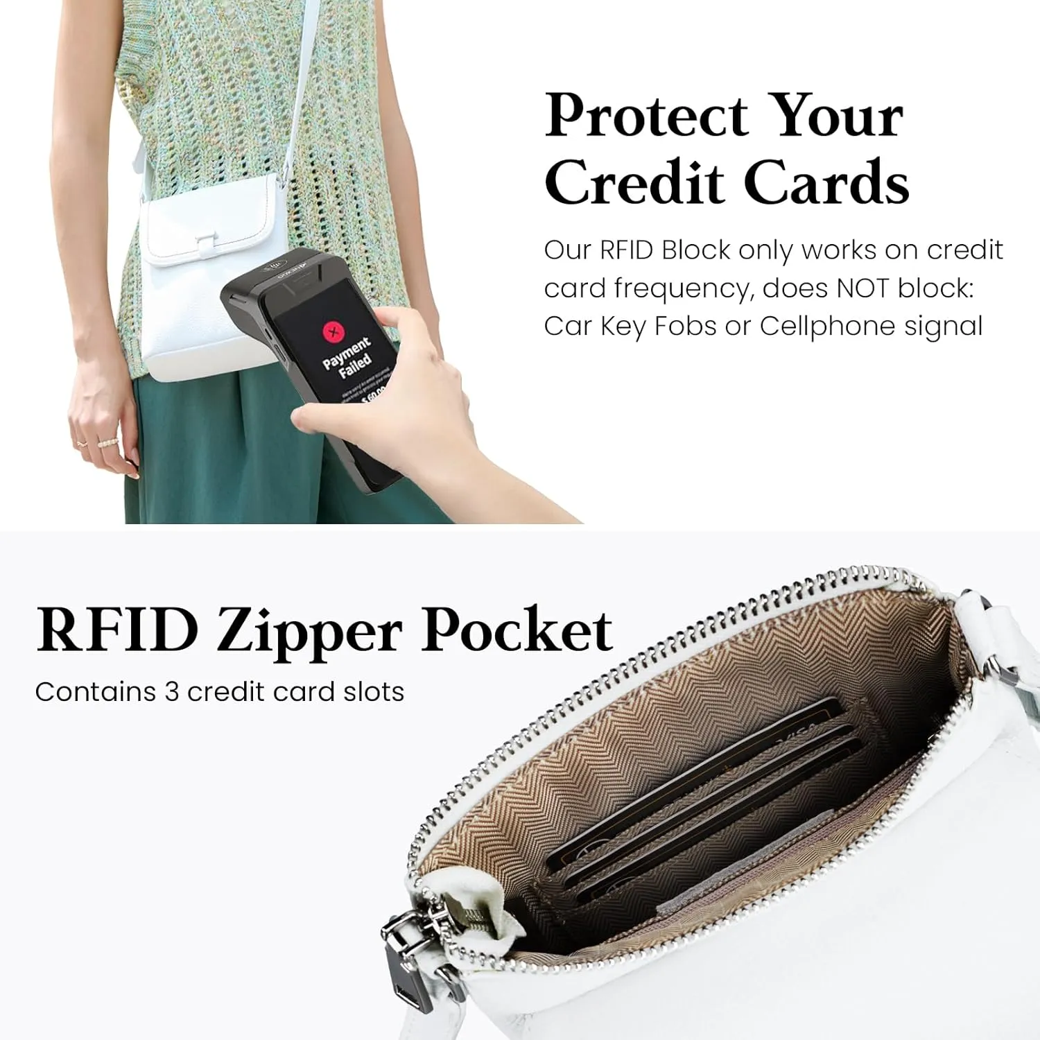 befen Genuine Leather Small Crossbody Bags for Women, Womens Cell Phone Purses Cross body Bag Purse with RFID Card Slots