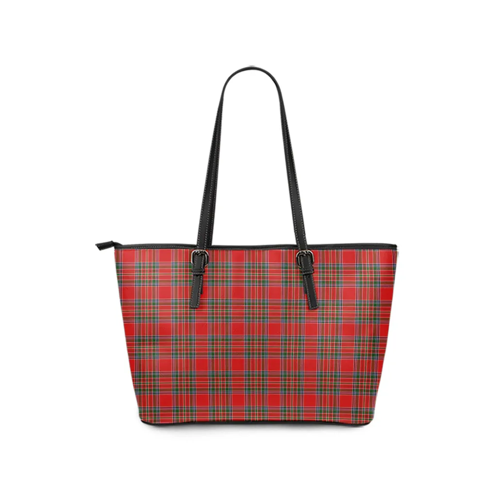 Binning Tartan Leather Tote Bag