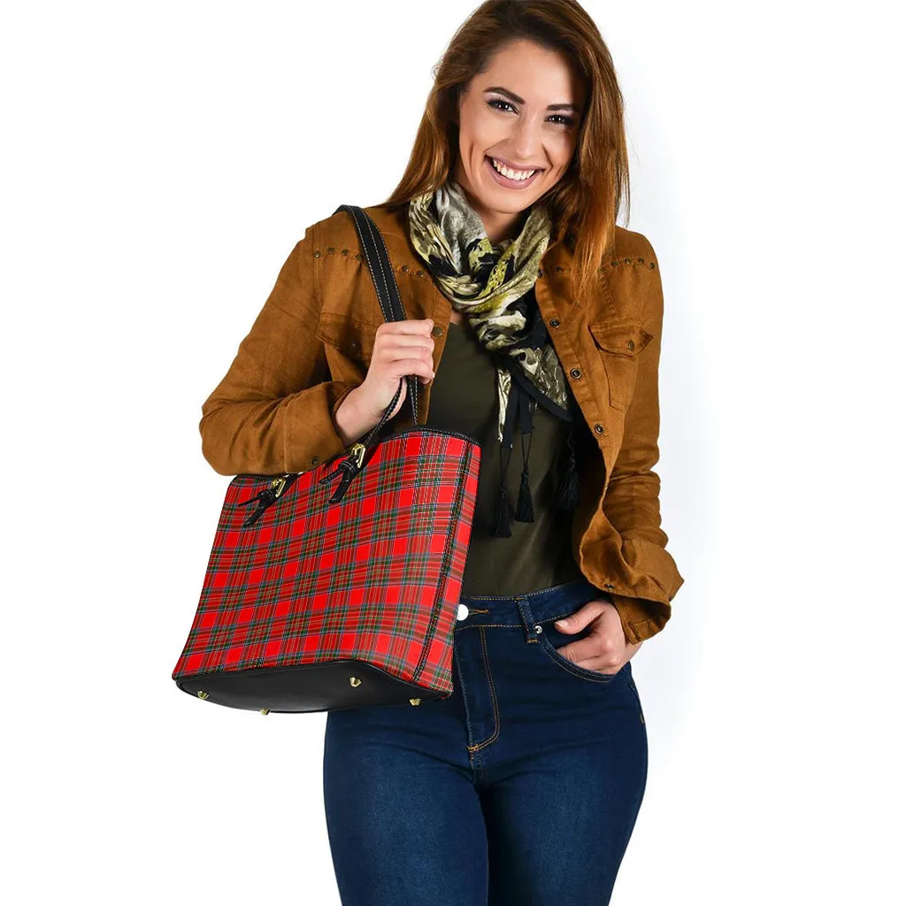 Binning Tartan Leather Tote Bag