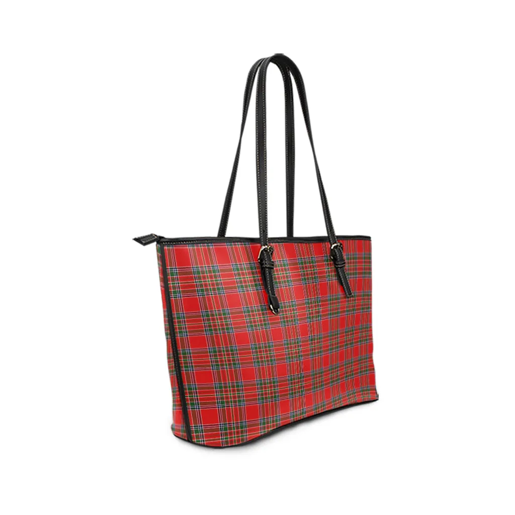 Binning Tartan Leather Tote Bag