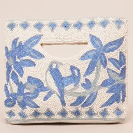 Birds Of Paradise Square Beaded Clutch