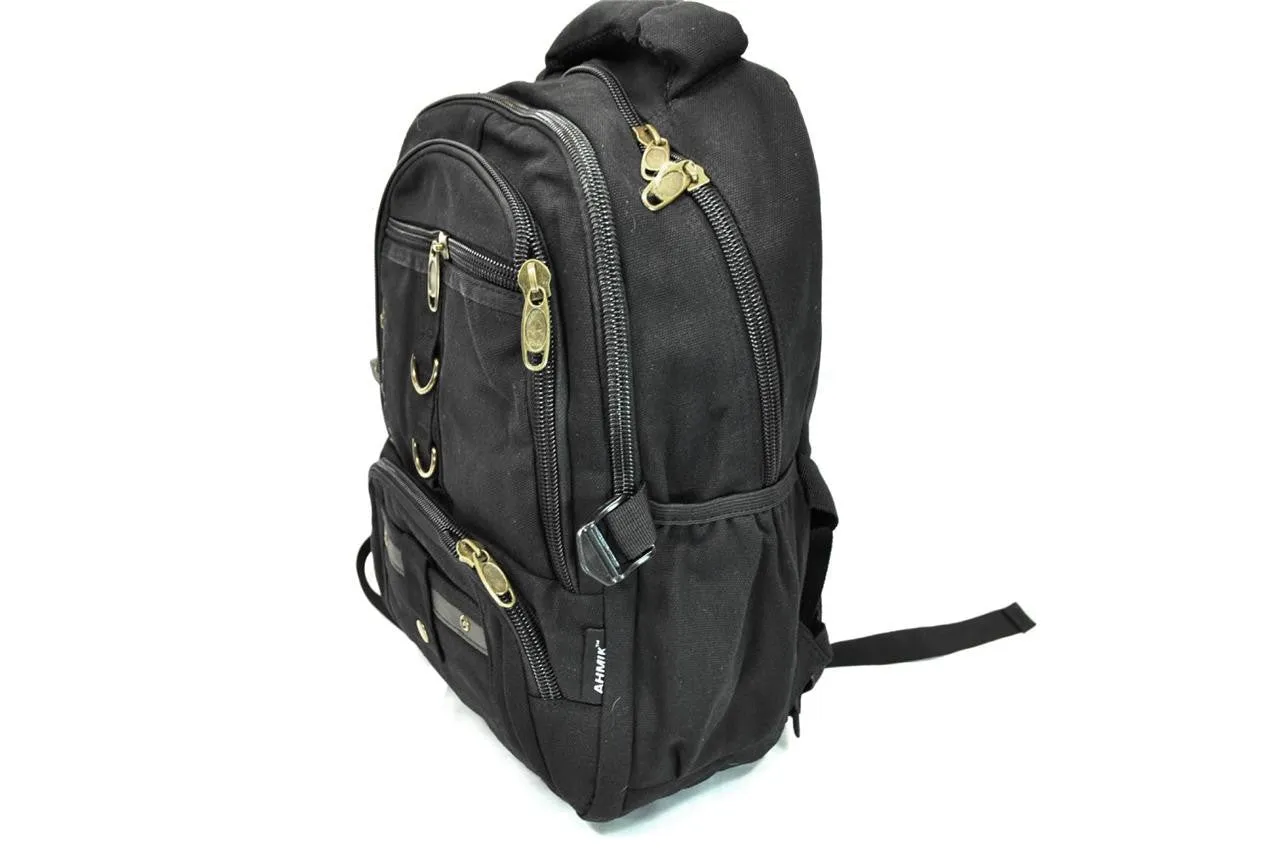 Black Canvas School Outdoor Backpack