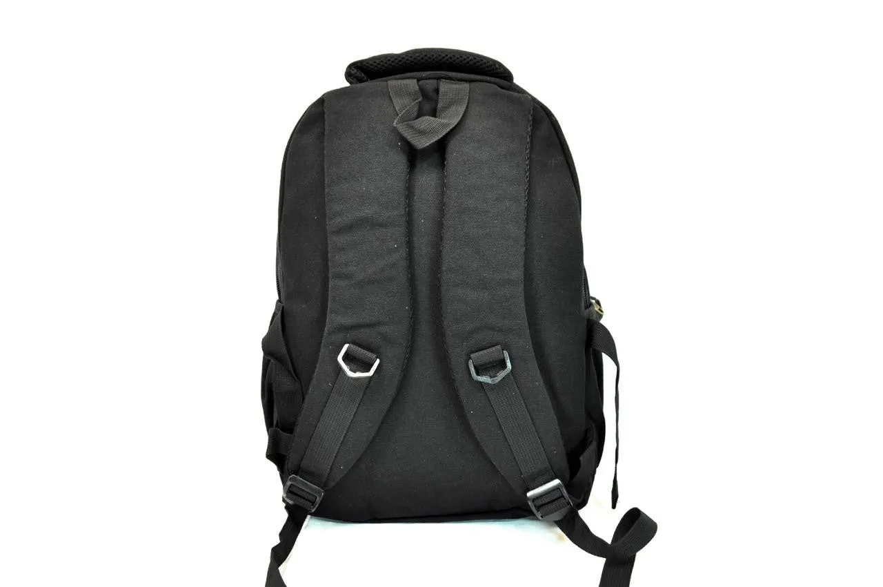 Black Canvas School Outdoor Backpack