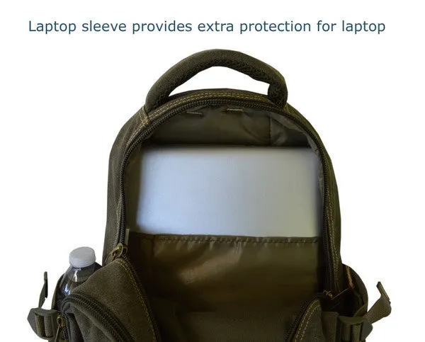 Black Canvas School Outdoor Backpack