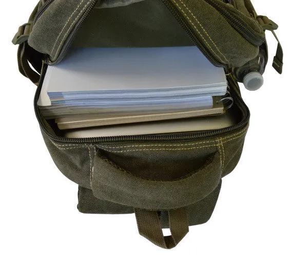 Black Canvas School Outdoor Backpack