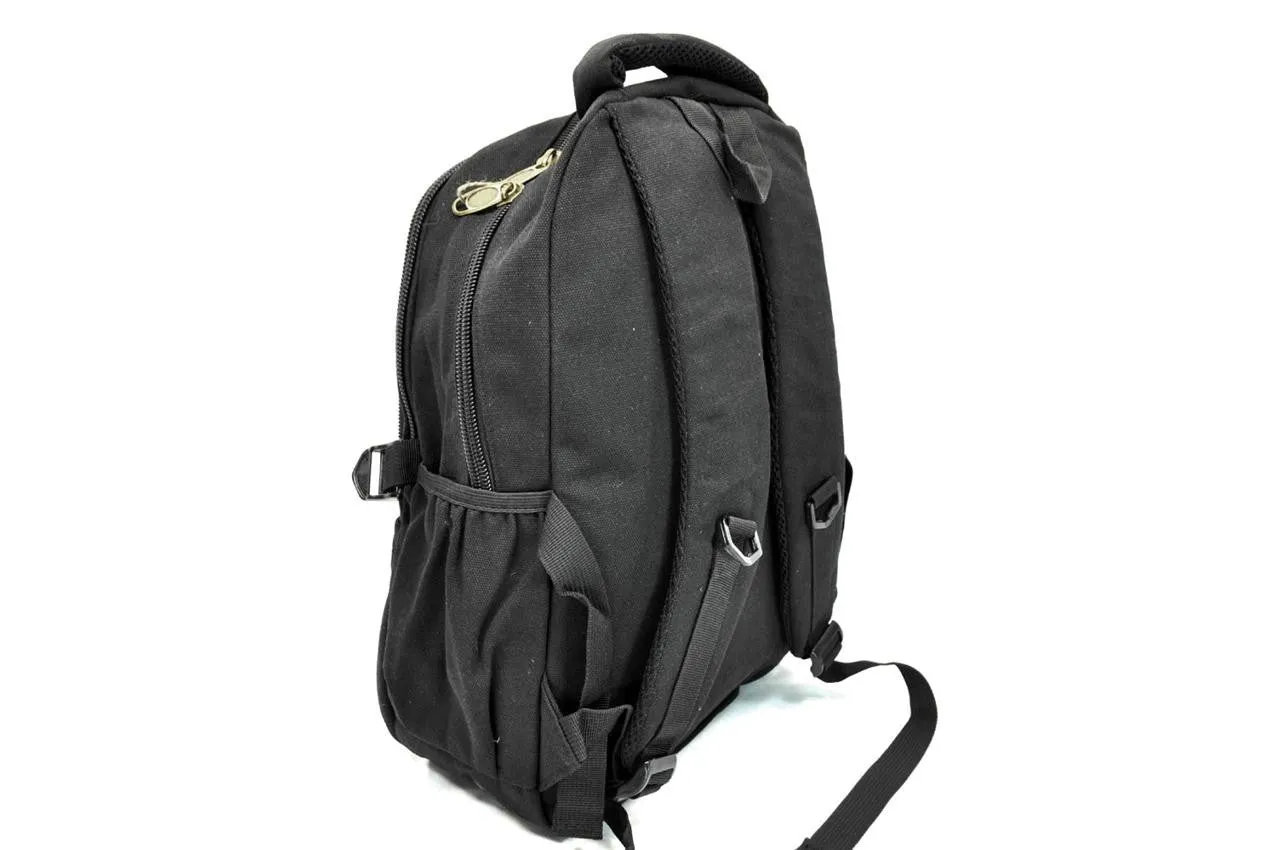 Black Canvas School Outdoor Backpack
