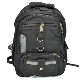 Black Canvas School Outdoor Backpack