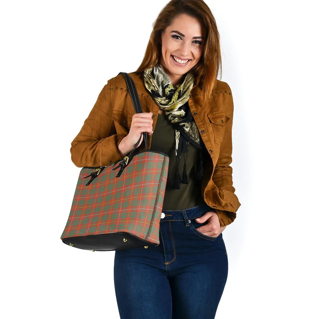 Bruce Ancient Tartan Leather Tote Bag
