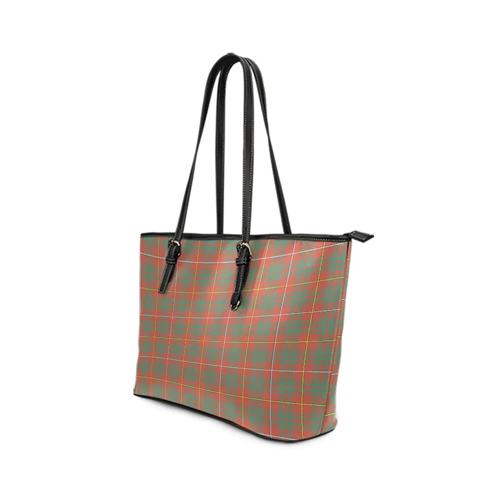 Bruce Ancient Tartan Leather Tote Bag