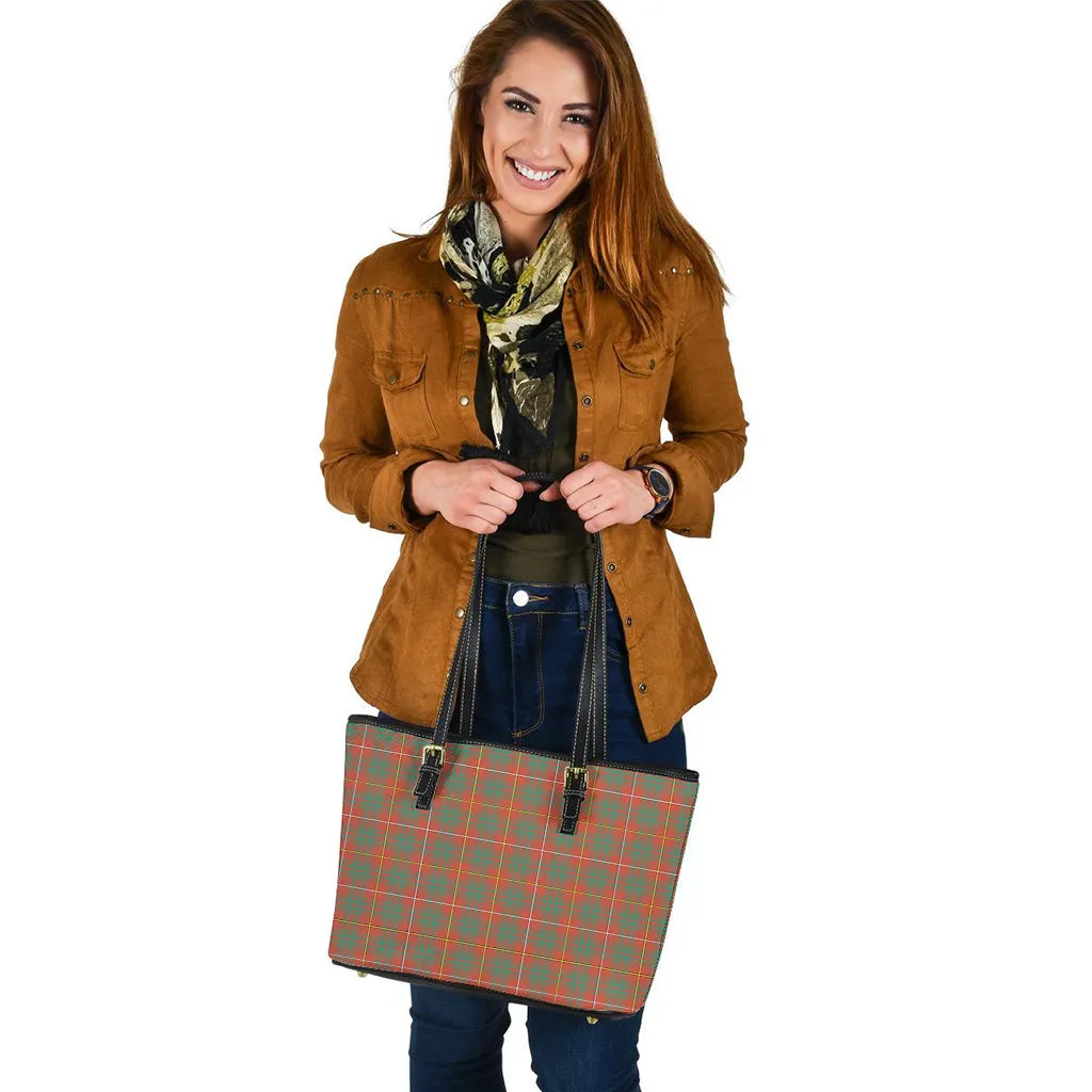 Bruce Ancient Tartan Leather Tote Bag