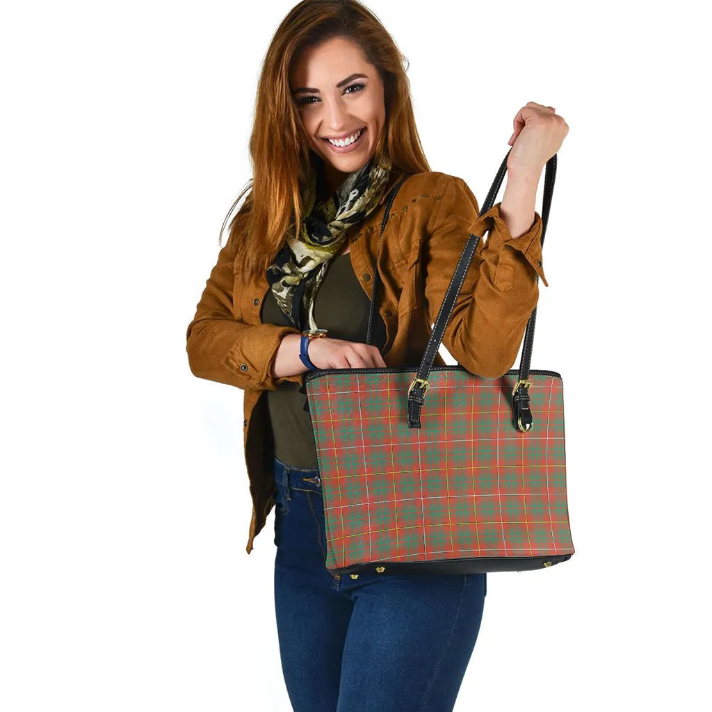 Bruce Ancient Tartan Leather Tote Bag