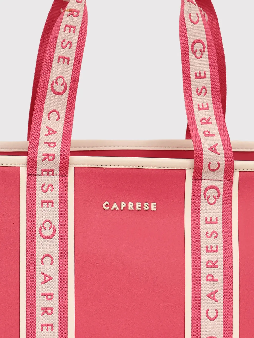 Caprese Trinity Tote Medium Solid Women'S Office Handbag Fuchsia