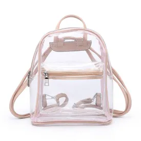 Clear Backpack with Front Zippered Pocket