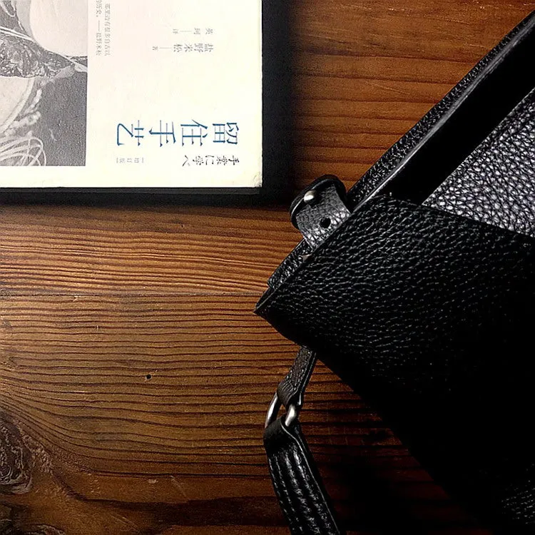 Cute Black Leather Womens Satchel Handbag Satchel Shoulder Bag Mini Satchel Bag for Women