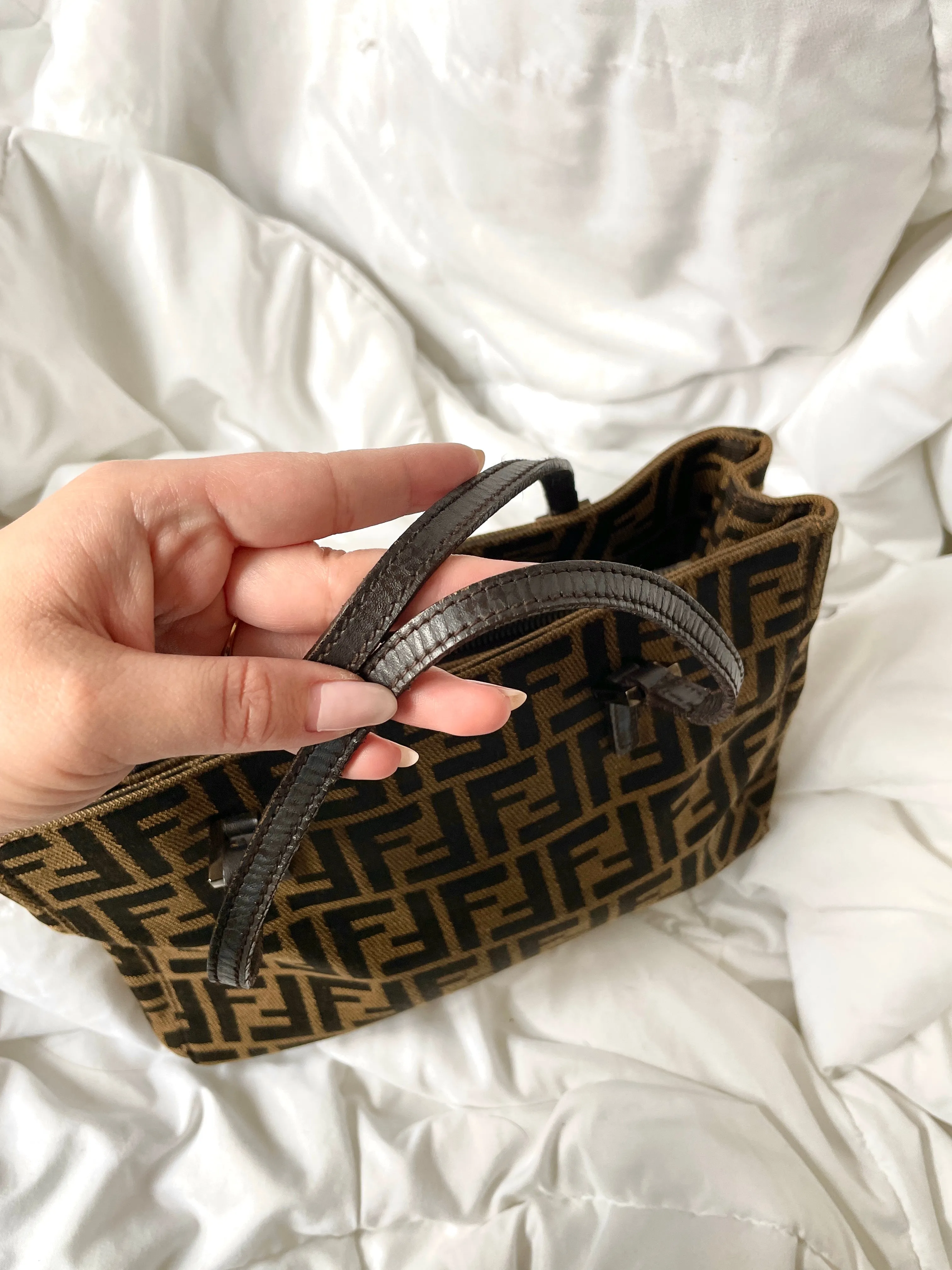 Fendi Zucca Structured Tote