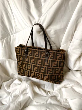 Fendi Zucca Structured Tote