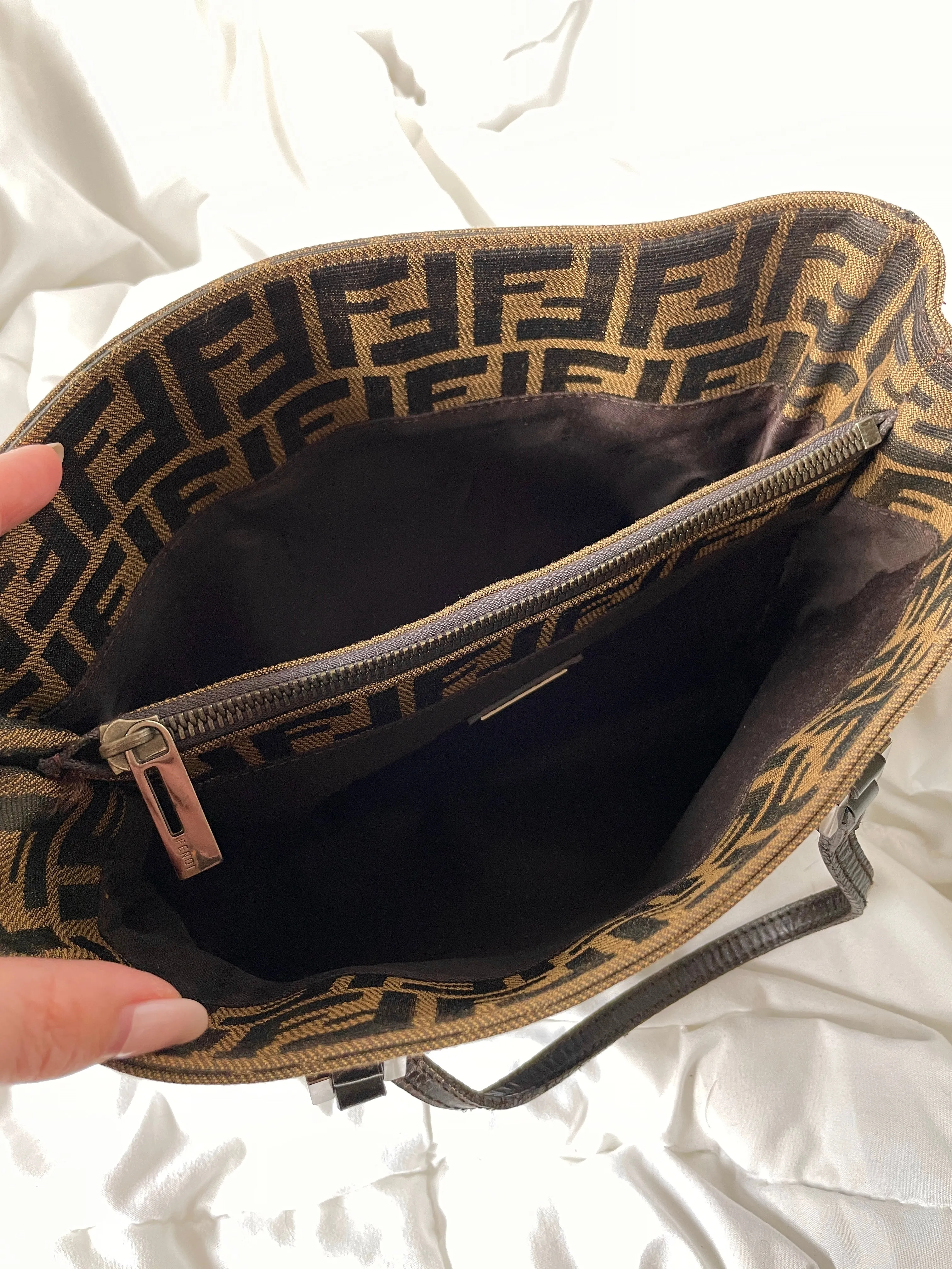 Fendi Zucca Structured Tote