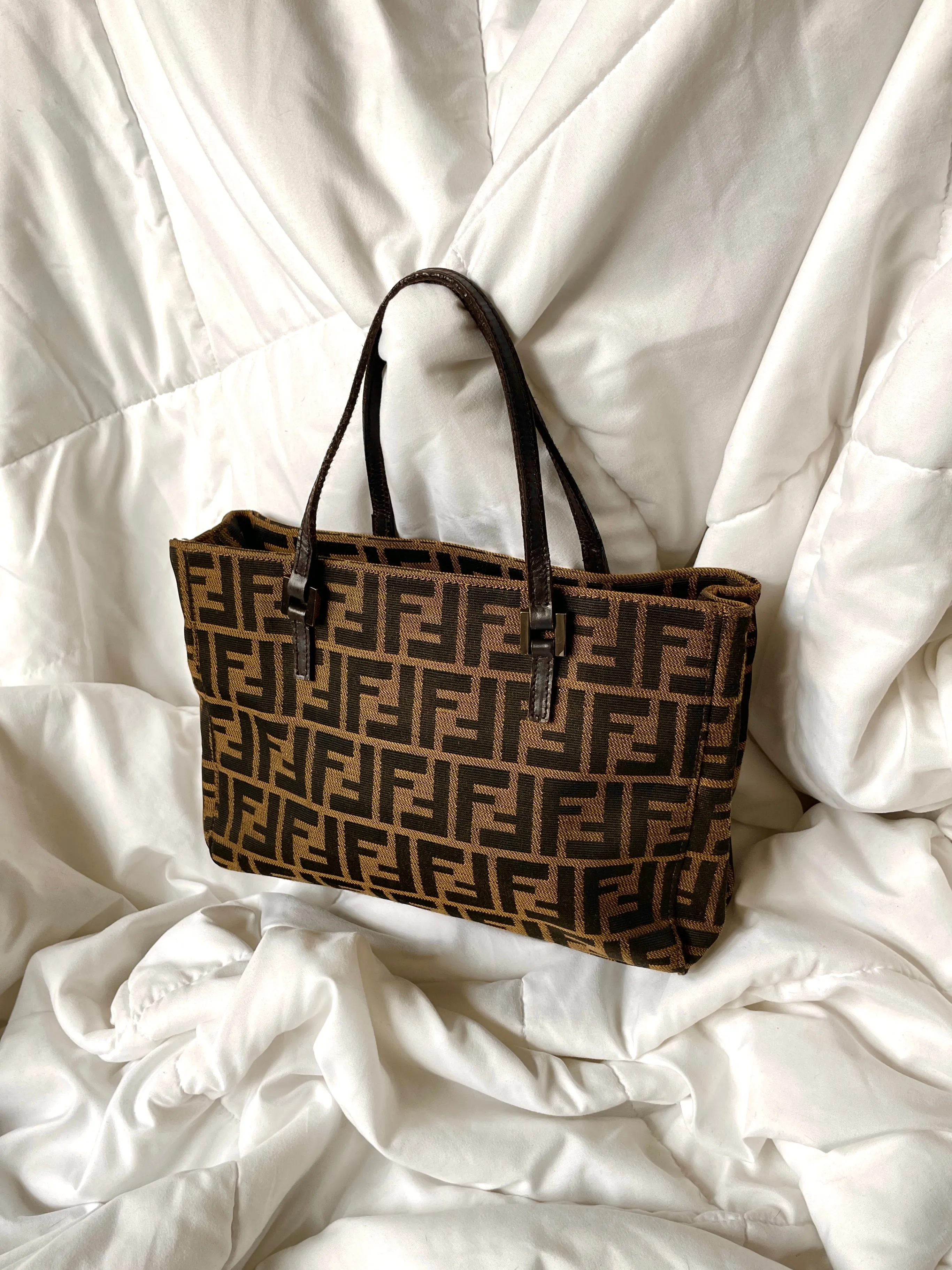 Fendi Zucca Structured Tote