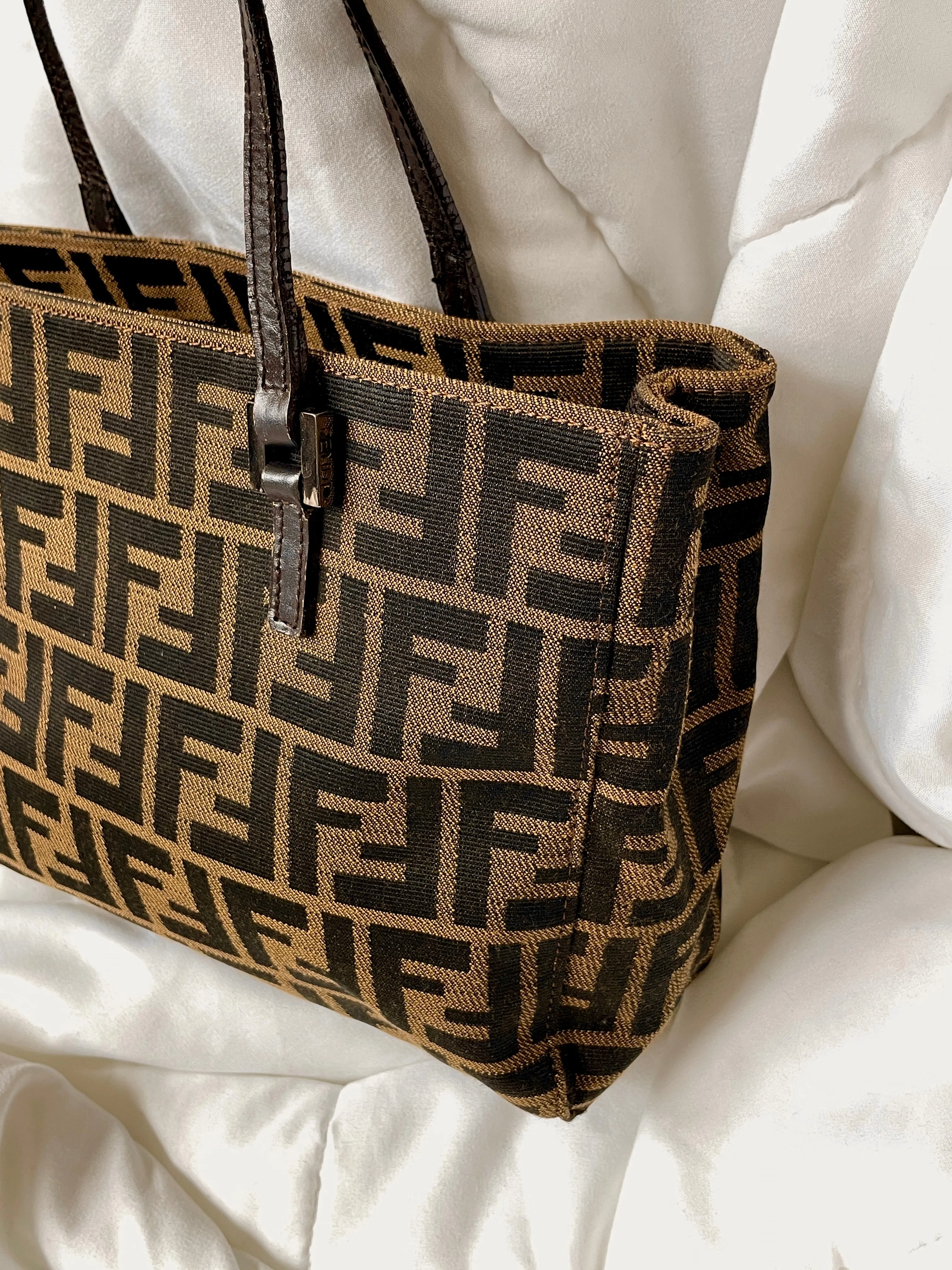 Fendi Zucca Structured Tote