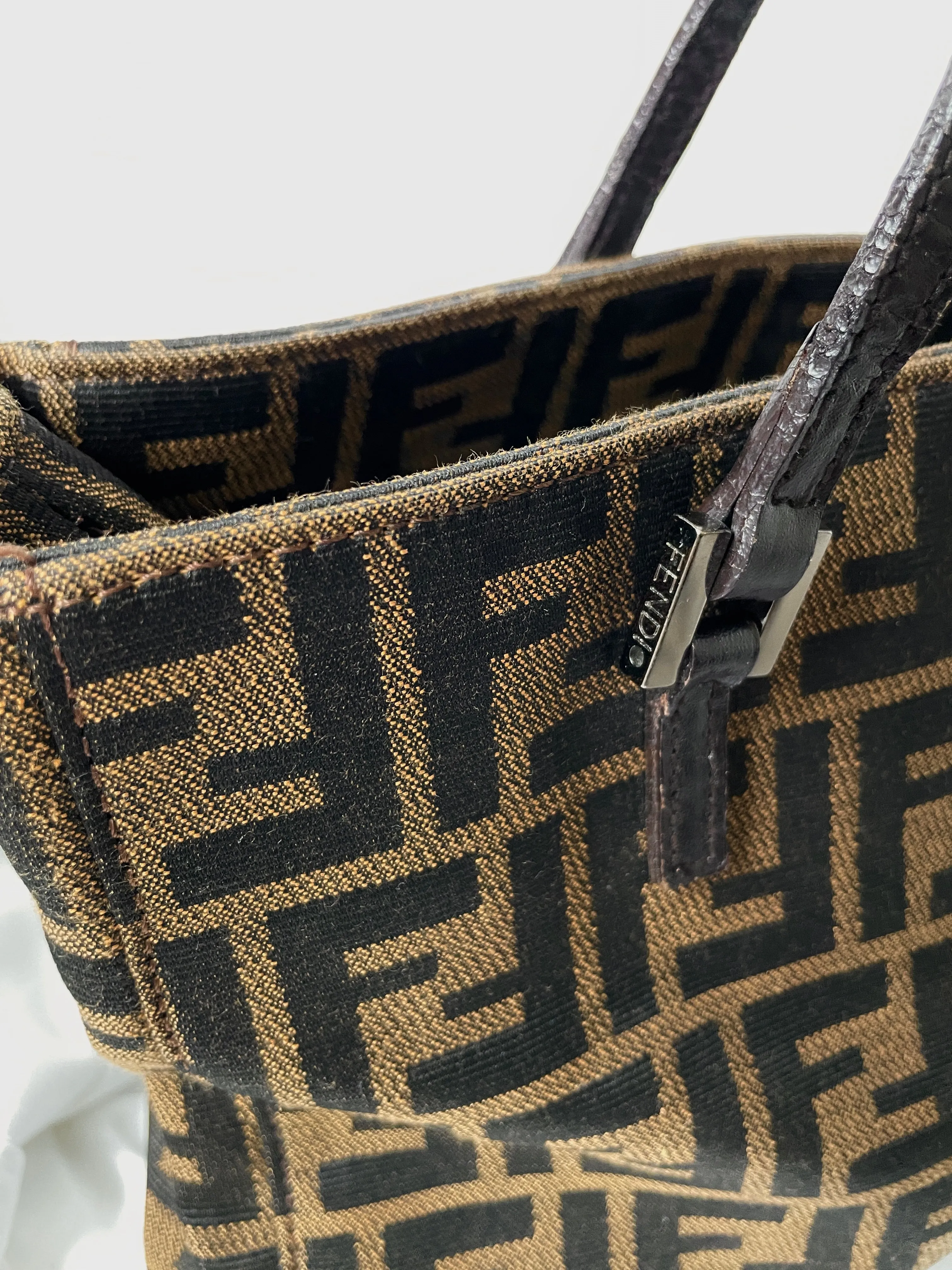 Fendi Zucca Structured Tote
