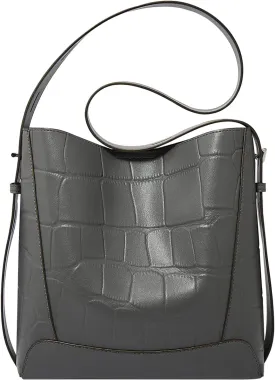 FOXLOVER Leather Bucket Tote Purse for Women Designer Tote Bag and Handbags Shoulder Bag with Pockets and Magnetic Snap