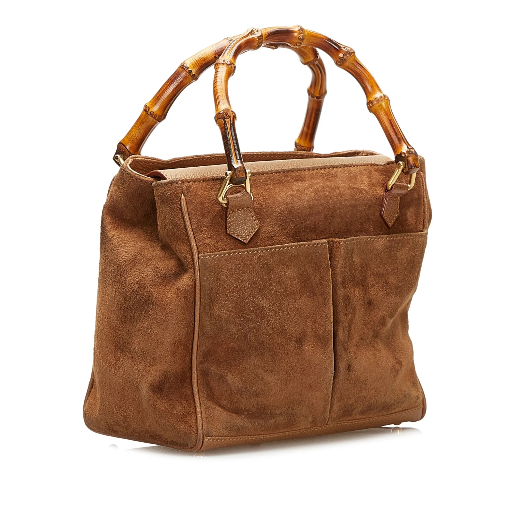 Gucci Bamboo Suede Satchel