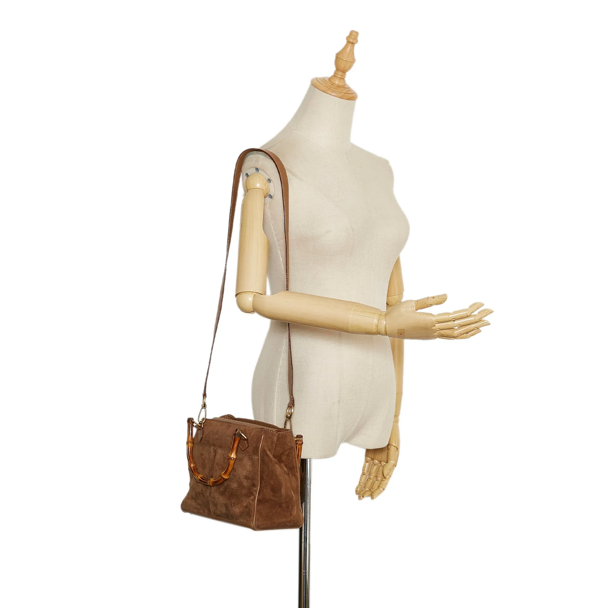 Gucci Bamboo Suede Satchel