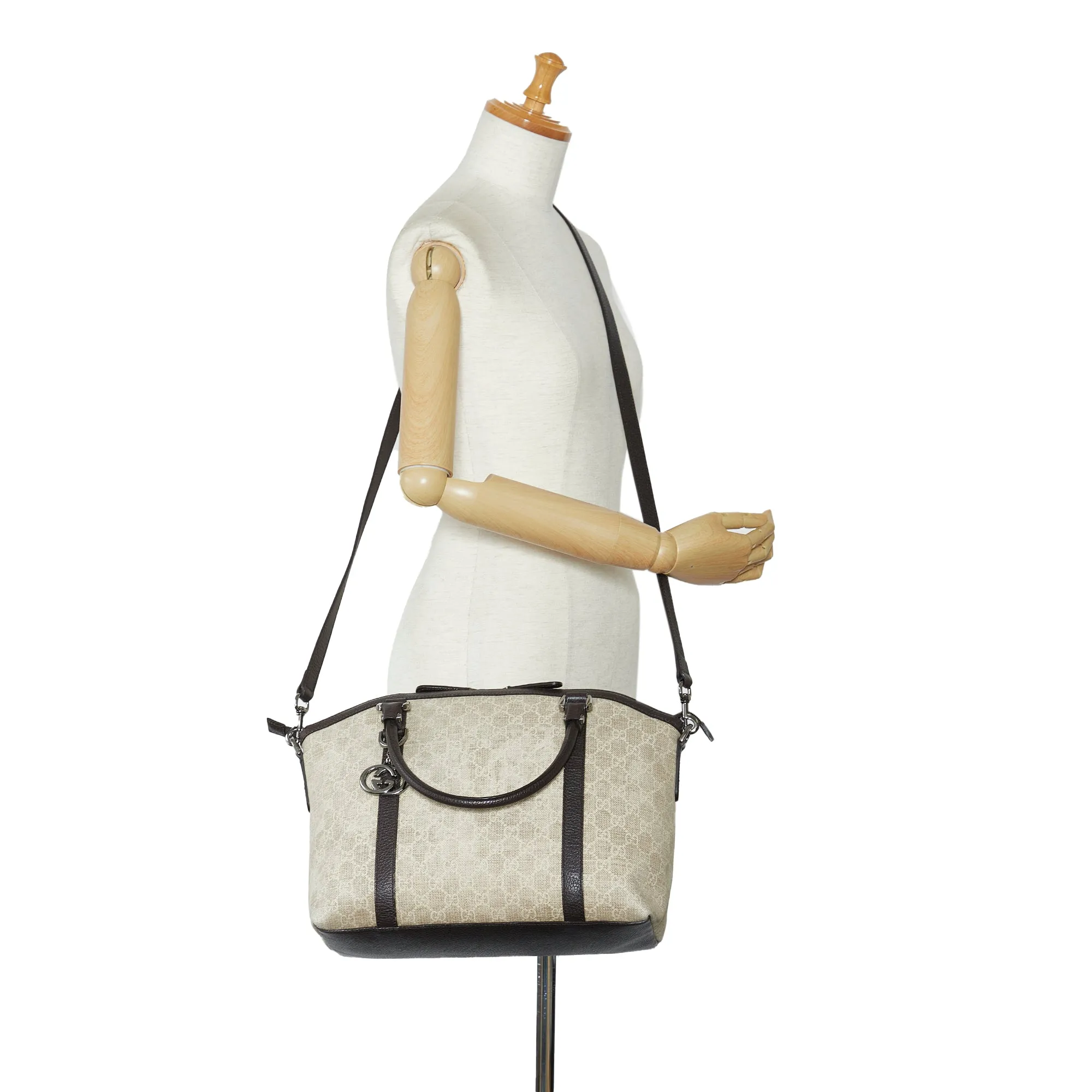 Gucci GG Canvas Charm Dome Satchel