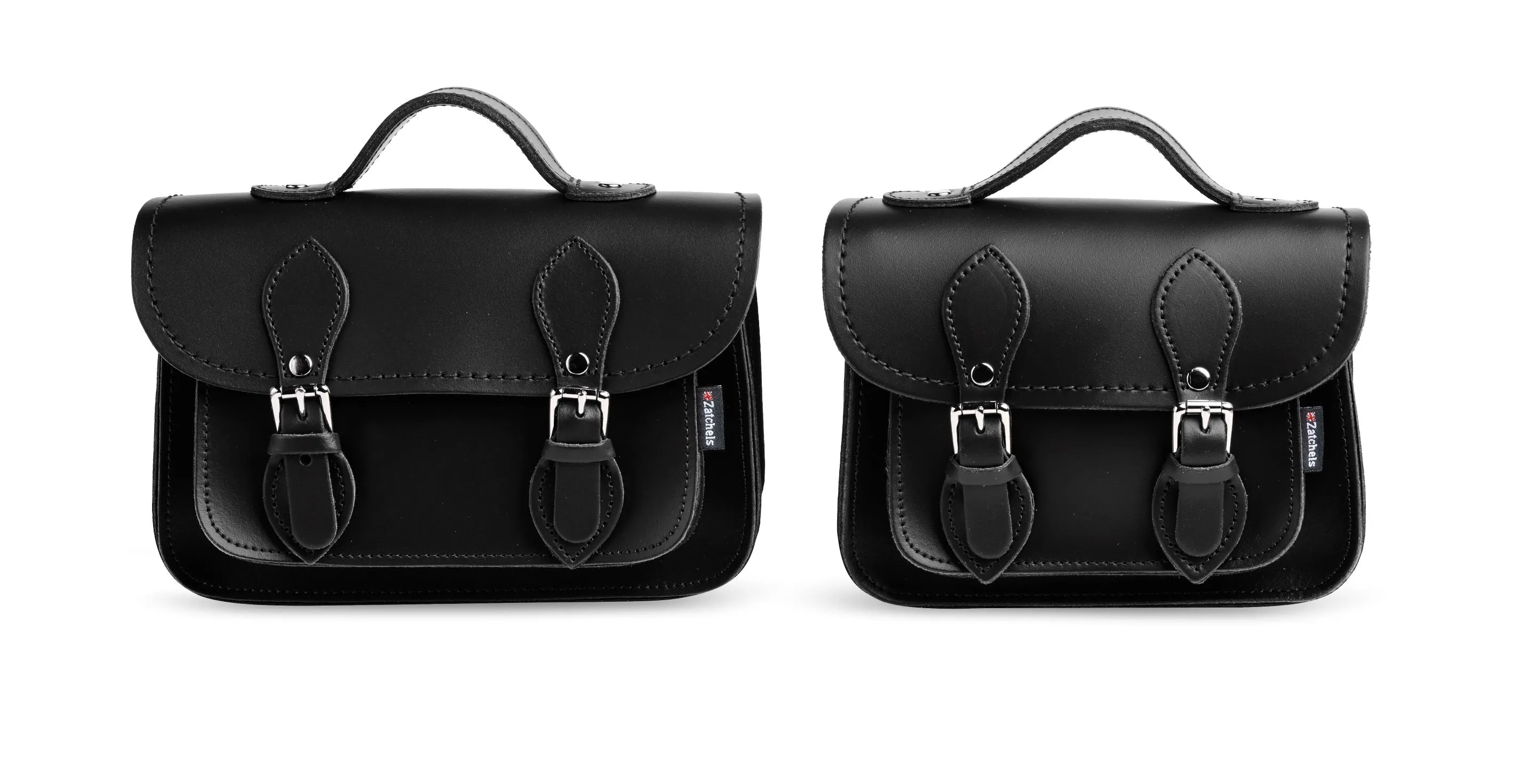 Handmade Leather Micro Satchel - Black