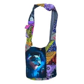 Handmade Wolf Patchwork Crossbody Bag
