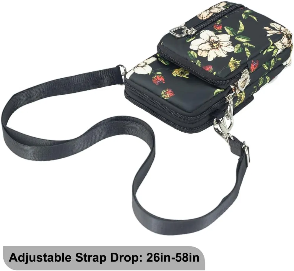 JANKS Small Crossbody Bag for Women - Mini Phone Purses with Crossbody Strap and Wallet - Nylon Arm Bag