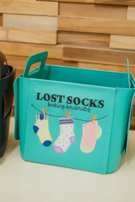 Kimberbell Folding Storage Tote Blank- Turquoise