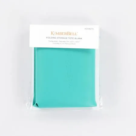 Kimberbell Folding Storage Tote Blank- Turquoise