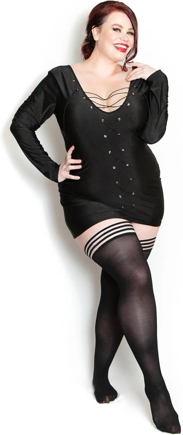 Kix'ies Thigh Highs | Thigh High Womens Stockings with No Slip Grip Stay Ups Thigh Bands | Womens Thigh High Stockings