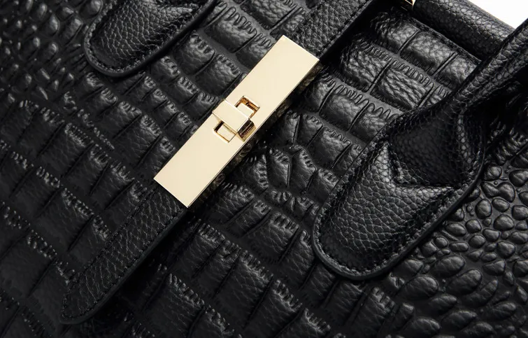 Leather Cross-Body Tote Bag